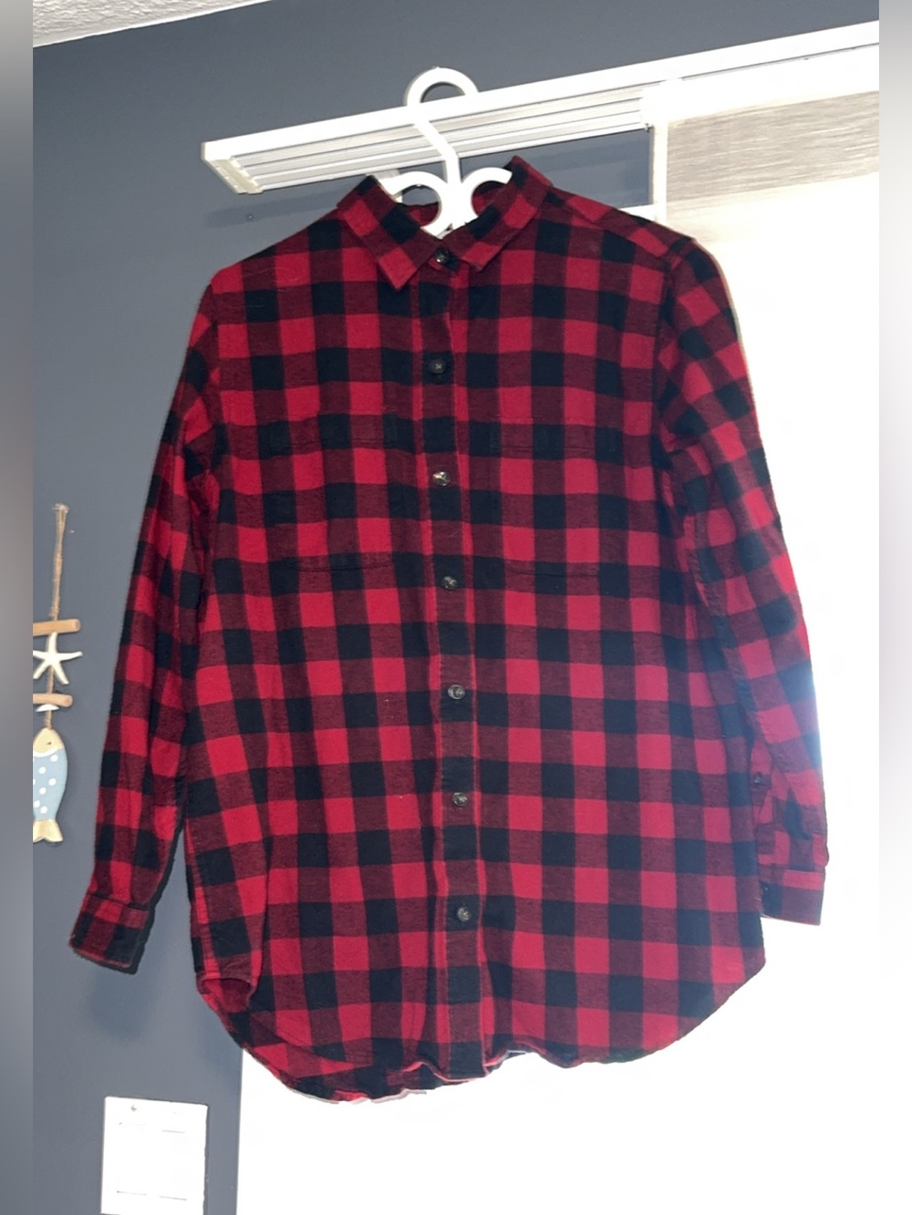 L.L Bean Buffalo Plaid Button Down Flannel Shirt